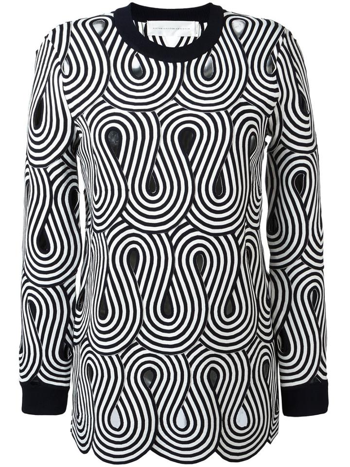 Victoria Victoria Beckham - Cutout Jumper - Women - Silk/nylon/viscose - 10, Women's, Black, Silk/nylon/viscose