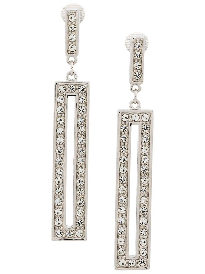 Susan Caplan Vintage 1980s Door Knocker Clip-on Earrings - Silver