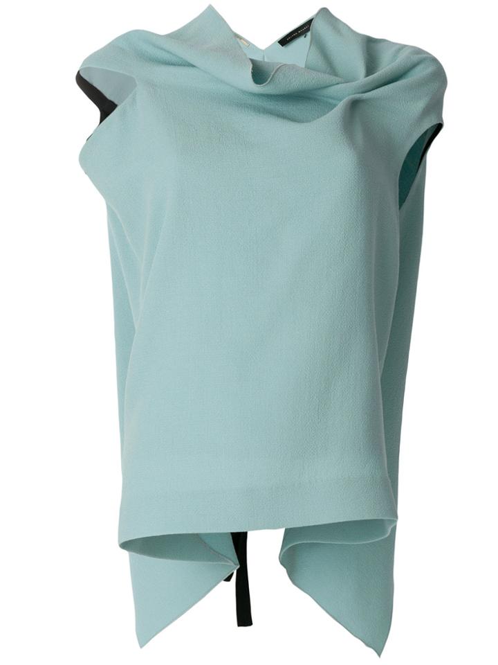 Roland Mouret Cowl Neck Blouse - Blue
