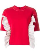 Marni Ruffle Sweatshirt, Women's, Size: 38, Red, Viscose