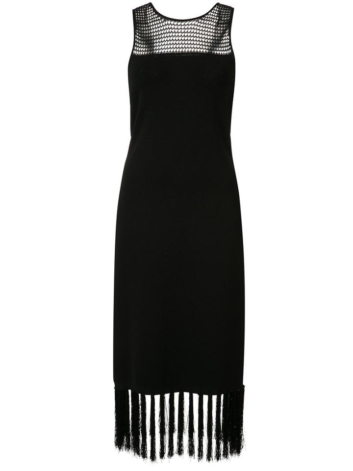 Grey Jason Wu - Perforated Trim Dress - Women - Viscose - M, Black, Viscose