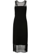Grey Jason Wu - Perforated Trim Dress - Women - Viscose - M, Black, Viscose
