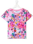 Moschino Kids Teen Peace Sign Print T-shirt - Pink