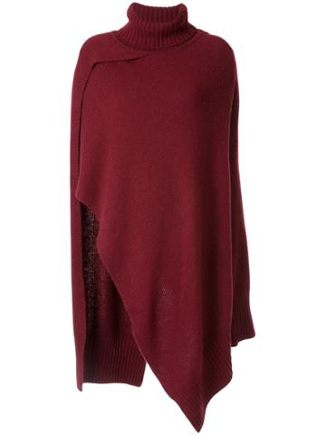 Eudon Choi Claudia Knitted Cape - Red