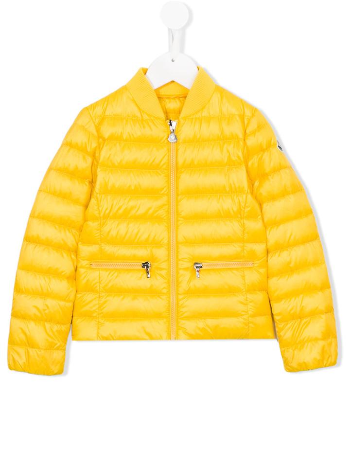 Moncler Kids Padded Jacket, Girl's, Size: 8 Yrs, Yellow/orange