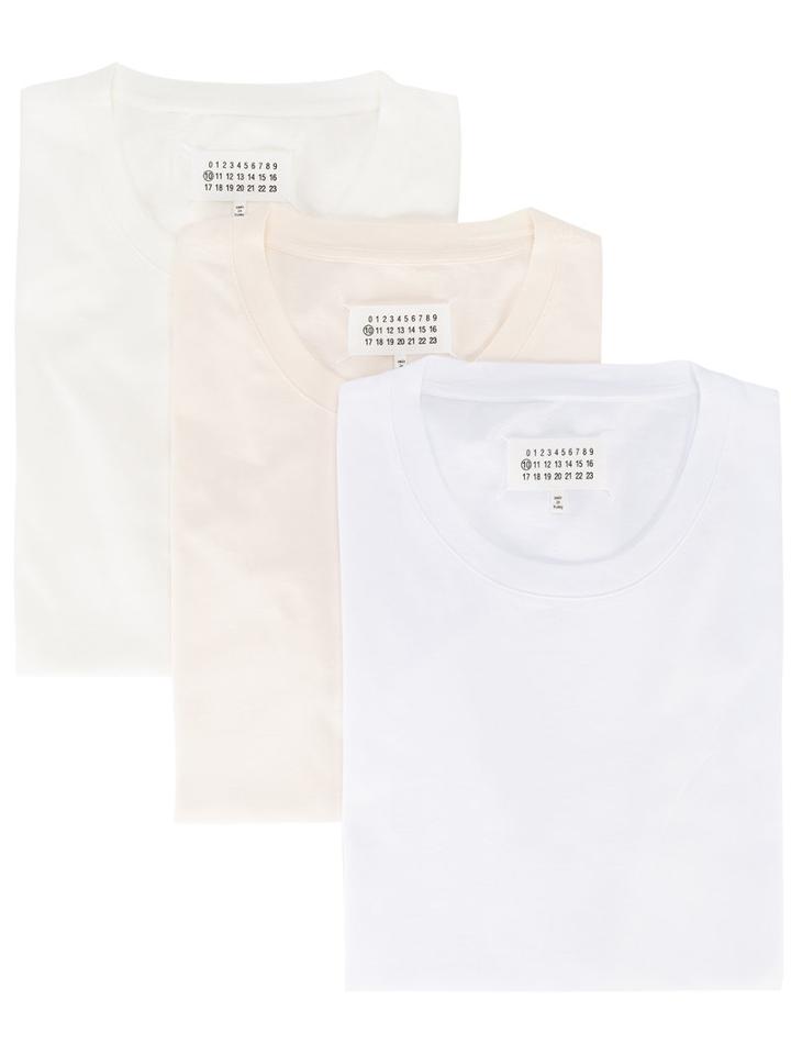 Maison Margiela - Three Pack Classic T-shirts - Men - Cotton - Xs, Nude/neutrals, Cotton