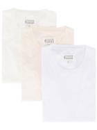 Maison Margiela - Three Pack Classic T-shirts - Men - Cotton - Xs, Nude/neutrals, Cotton