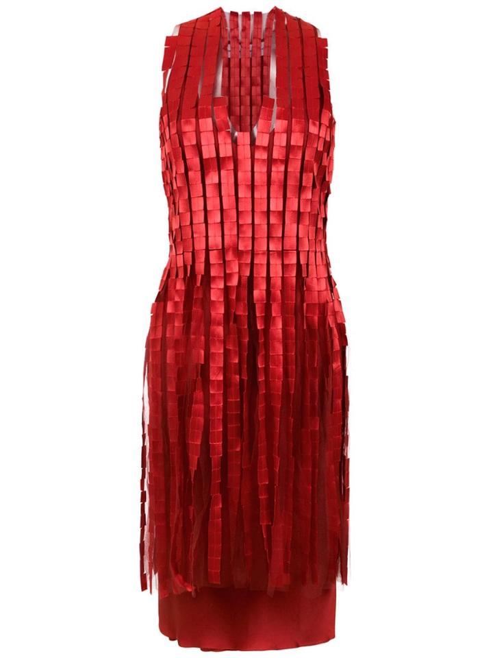 Gloria Coelho Apliqué Dress - Red