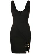 Versus Side-slit Safety-pin Dress - Black