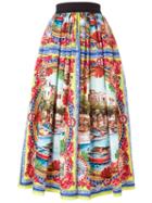 Dolce & Gabbana Sicilian Postcard Print Skirt