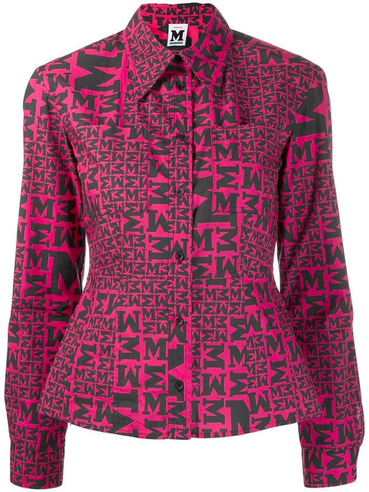 M Missoni M Pattern Tailored Shirt - Pink