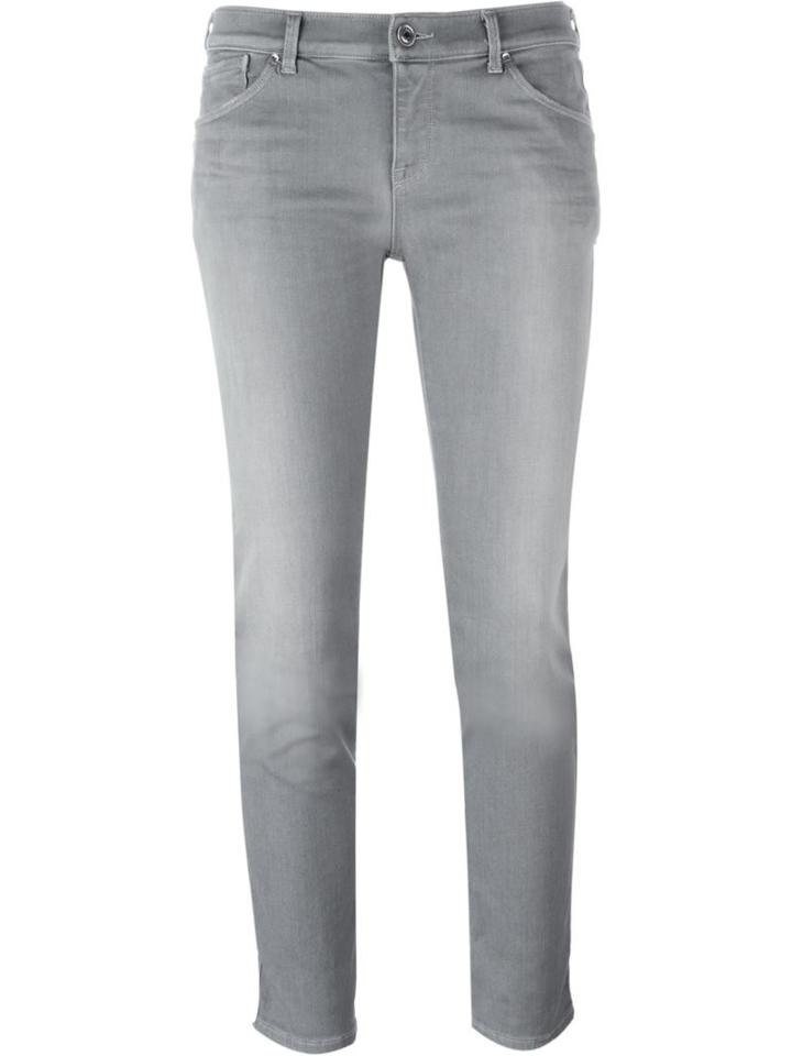 Armani Jeans Washed Skinny Jeans, Women's, Size: 29, Grey, Cotton/polyester/spandex/elastane