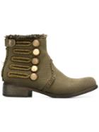Strategia Military Ankle Boots - Green