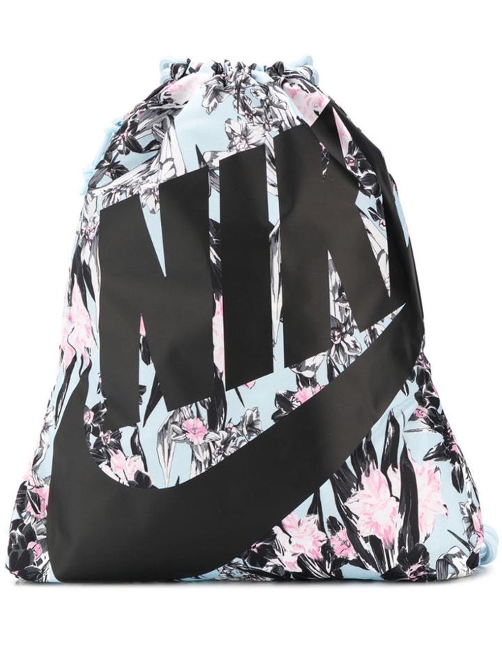 Nike Logo Drawstring Backpack - Blue