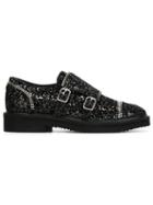 Giuseppe Zanotti Design Glitter Monk Strap Shoes