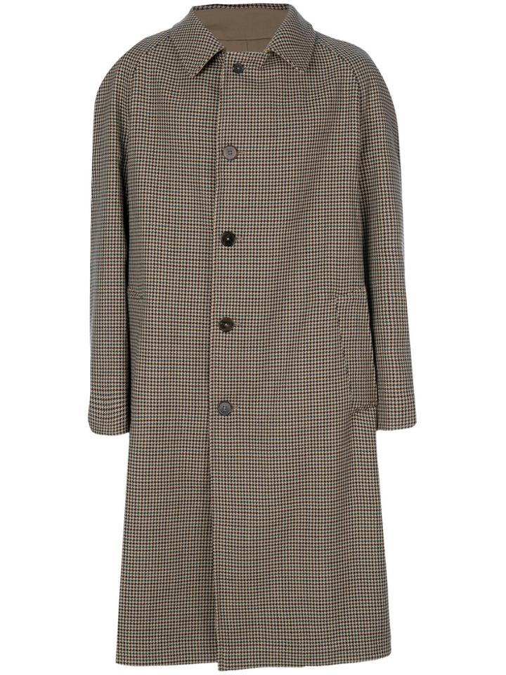Maison Margiela Replica Houndstooth Check Coat - Brown