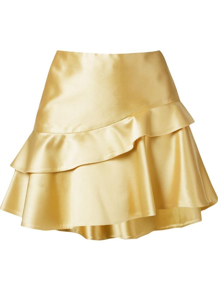 Martha Medeiros Ruffled Hem Asymmetric Skirt