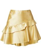 Martha Medeiros Ruffled Hem Asymmetric Skirt