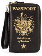 Preciously Passport Zip Around Wallet - Black