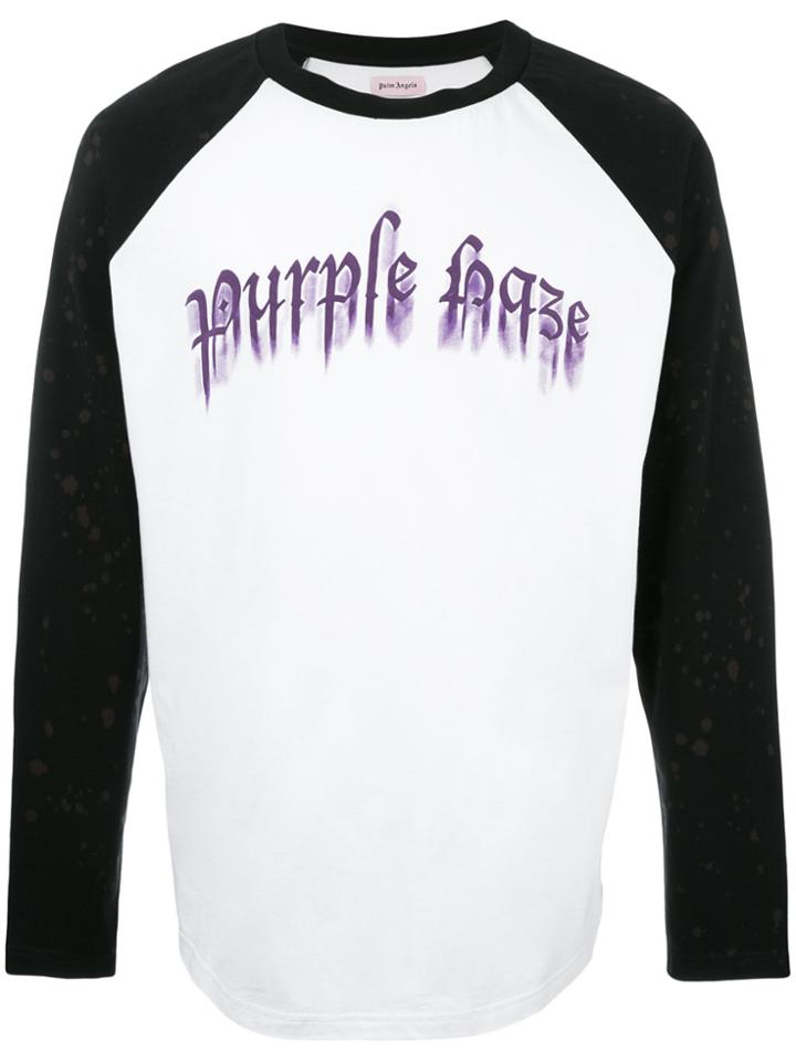 Palm Angels Purple Haze Print Sweatshirt - White
