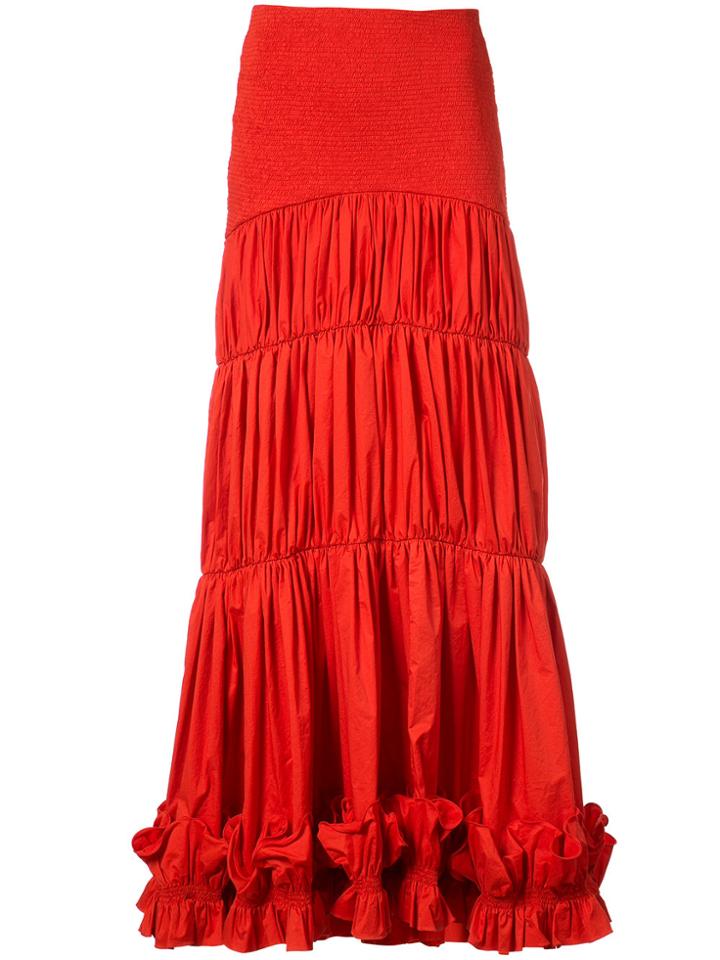 Johanna Ortiz Fleur De Geisha Skirt - Red