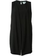 Dkny Cape Overlay Playsuit, Women's, Size: S, Black, Polyester/triacetate