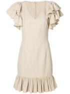 Stella Mccartney Ruffle Sleeve Dress - Nude & Neutrals
