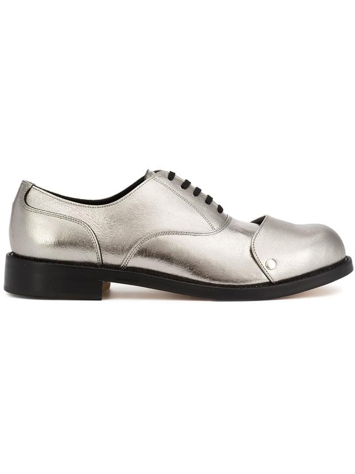 Comme Des Garçons Homme Plus Layered Cap Metallic Oxfords