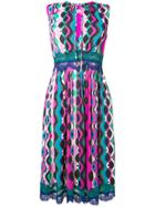 Emilio Pucci Lace Inserts Midi Dress - Pink & Purple