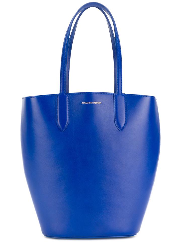 Alexander Mcqueen Bucket Tote - Blue