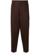 Tomorrowland Checked Tailored Trousers - Brown