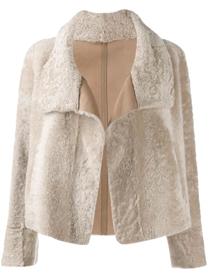 Yves Salomon Draped Jacket - Neutrals