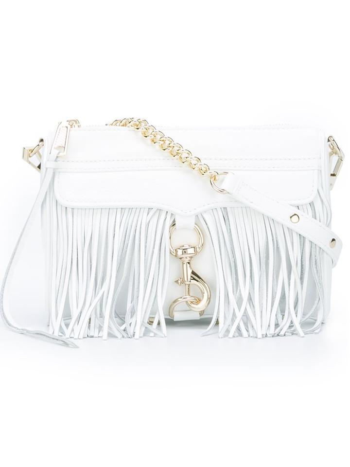 Rebecca Minkoff Fringed Crossbody Bag, Women's, White