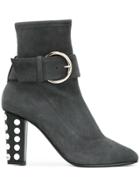 Giuseppe Zanotti Design Studded Heel Ankle Boots - Grey