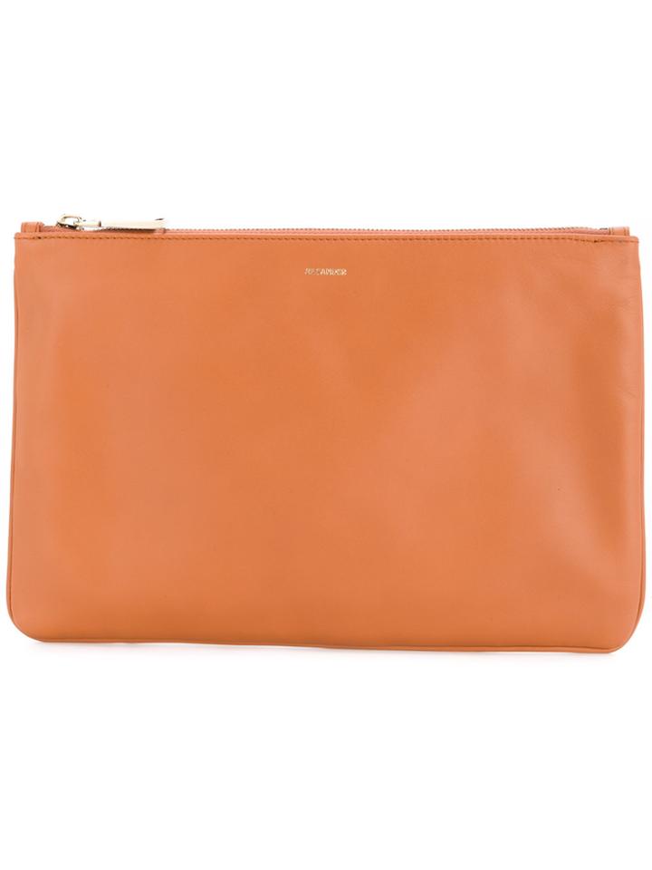 Jil Sander Flat Clutch Bag - Brown