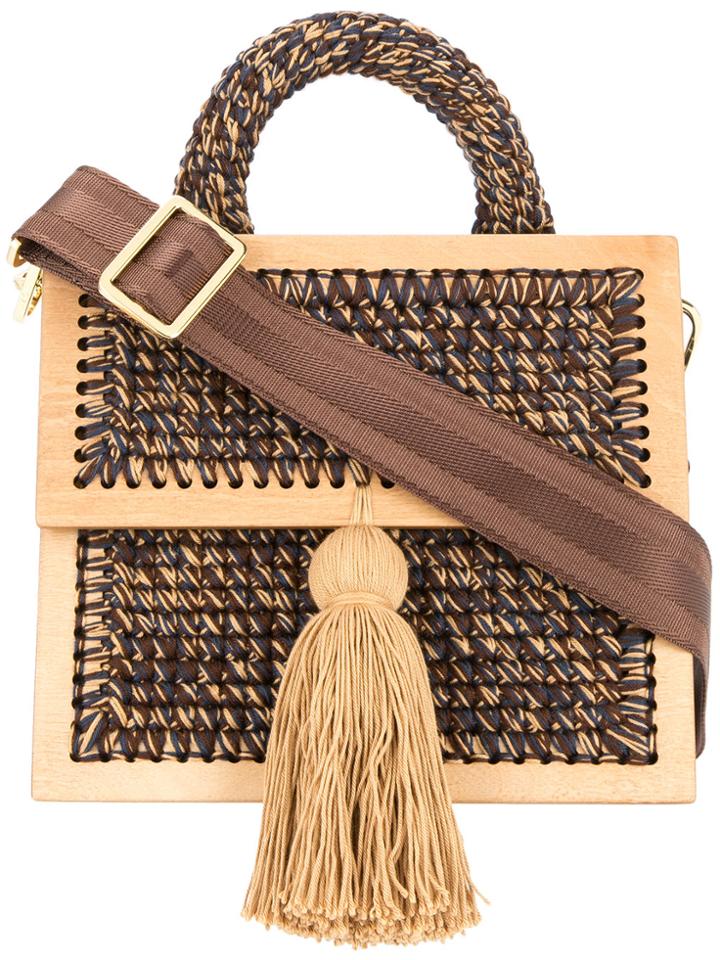 0711 Copa Medium Woven Handbag - Multicolour