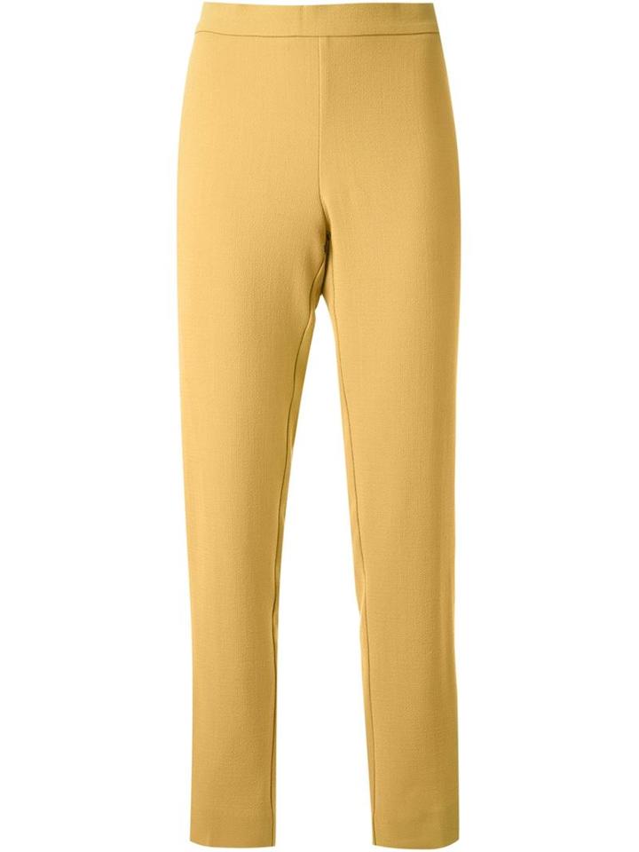 P.a.r.o.s.h. Slim Trousers, Women's, Size: Xxl, Yellow/orange, Nylon/wool