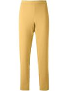 P.a.r.o.s.h. Slim Trousers, Women's, Size: Xxl, Yellow/orange, Nylon/wool