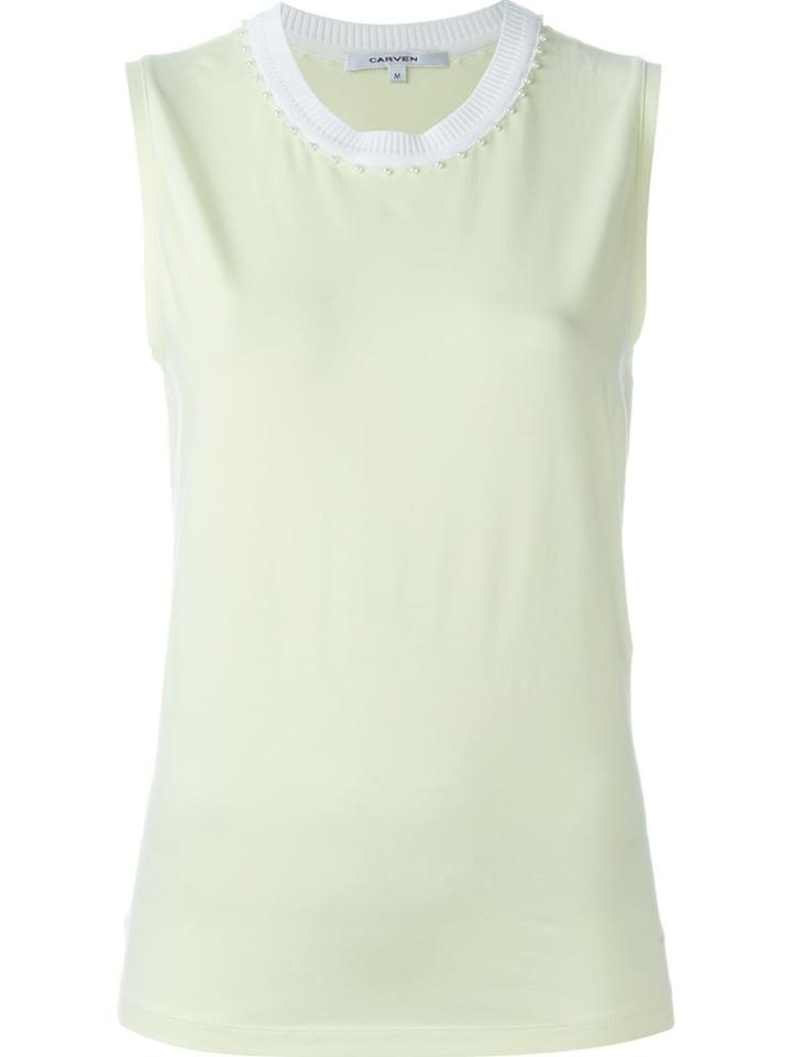 Carven Embellished Neck Tank