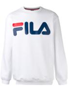 Fila Logo Print Sweatshirt, Men's, Size: Small, White, Cotton/polyester