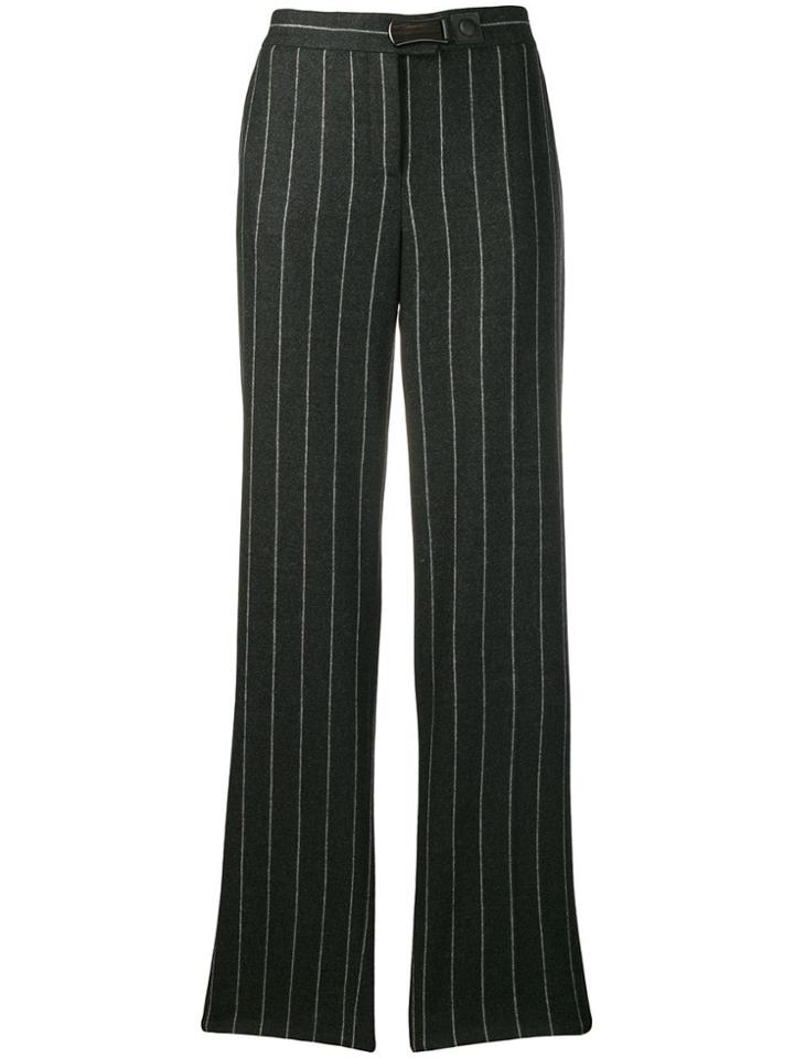 Giorgio Armani Pinstripe Trousers - Grey