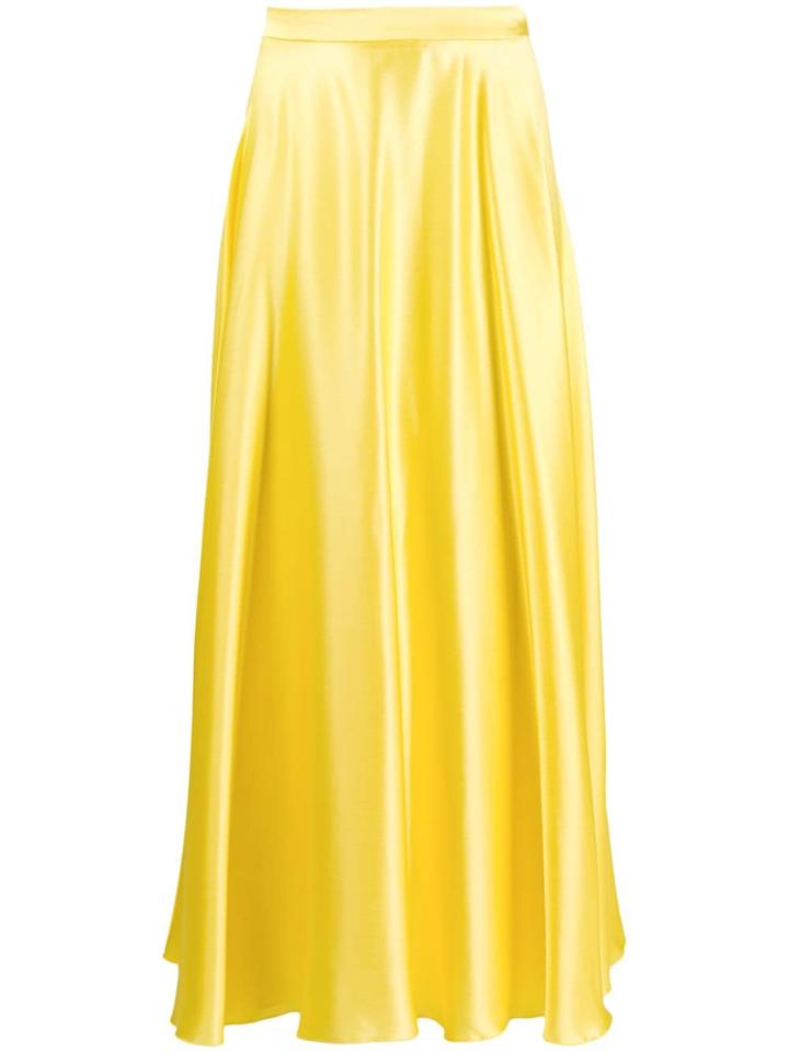 Msgm Full Maxi Skirt - Yellow