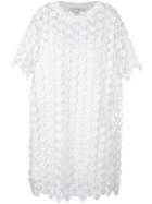 Carven Lace T-shirt Dress, Women's, Size: 34, White, Polyester