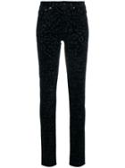 Saint Laurent Leopard-print Skinny Jeans - Black