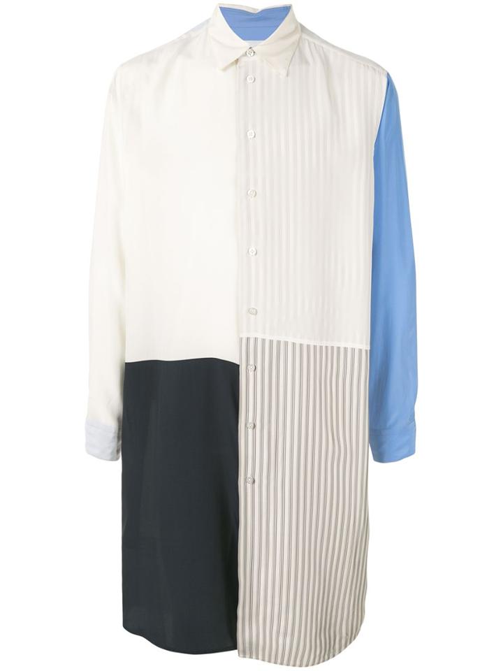 Jil Sander Longline Patchwork Shirt - Multicolour