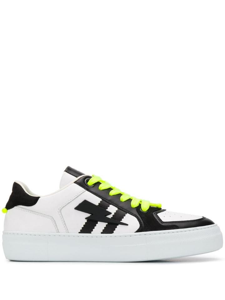 Neil Barrett Modernist Low Top Sneakers - Black