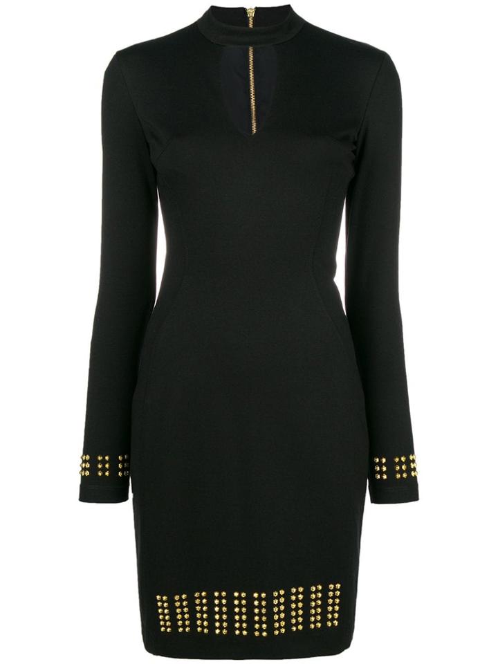 Versace Jeans Studded Long-sleeve Dress - Black