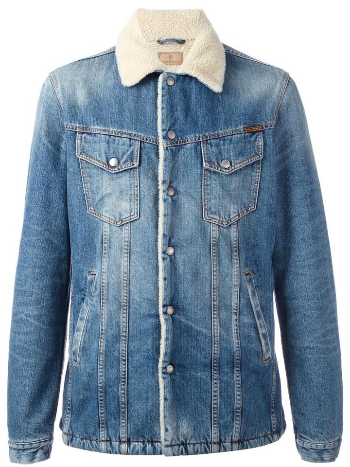 Nudie Jeans Co Denim Jacket, Men's, Size: Small, Blue, Cotton/acrylic/polyester