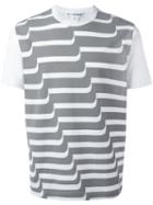 Comme Des Garçons Shirt Striped T-shirt, Men's, Size: Medium, White, Cotton