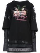 Baja East - 'top Flight' Printed Hoodie - Women - Cotton - 00, Black, Cotton